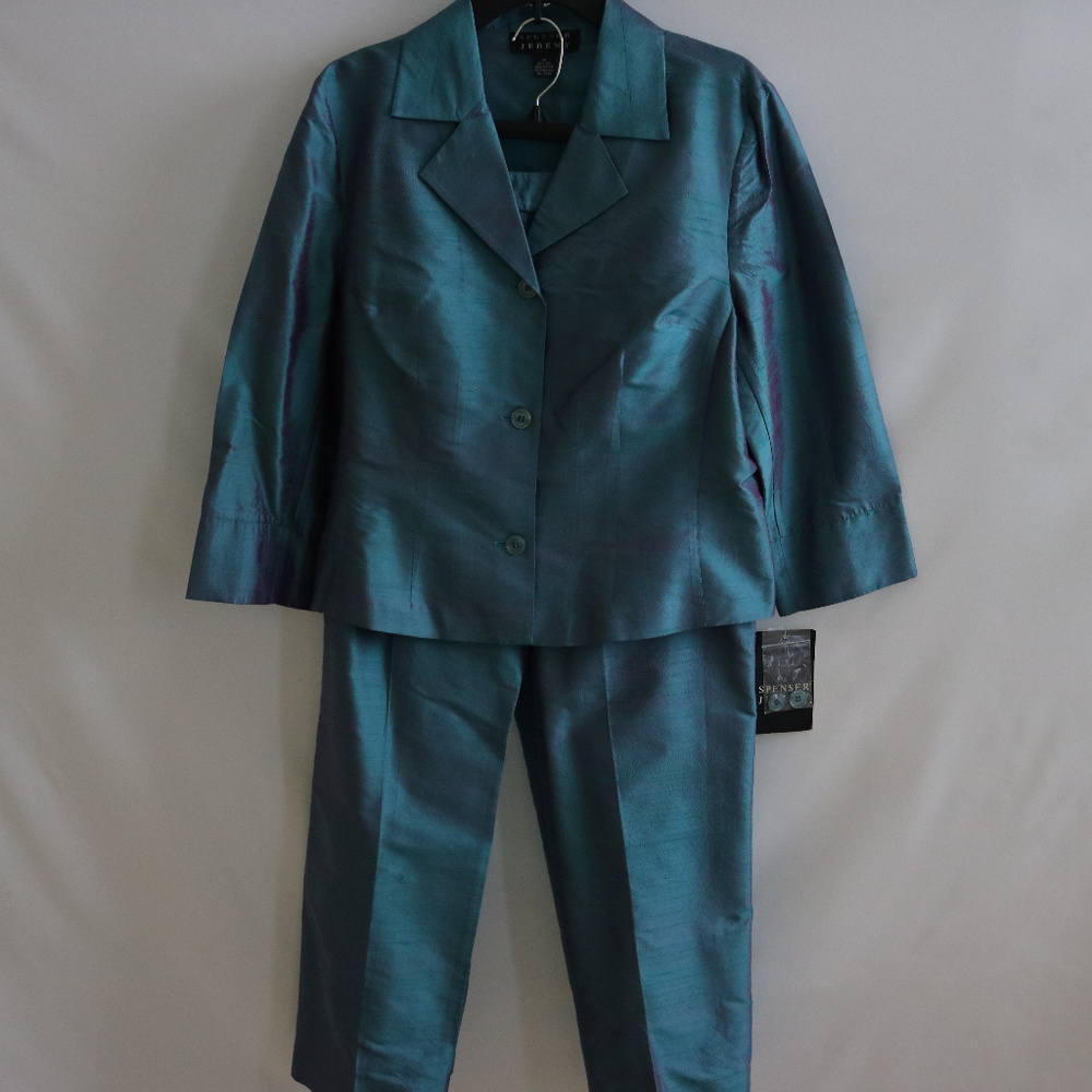 Spencer Jeremy 100% Silk Pant Suit
